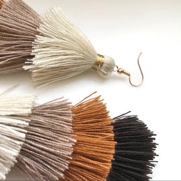 “Mi Amor” Colorful Layered Tassel Party Earrings - Picture 5 of 8